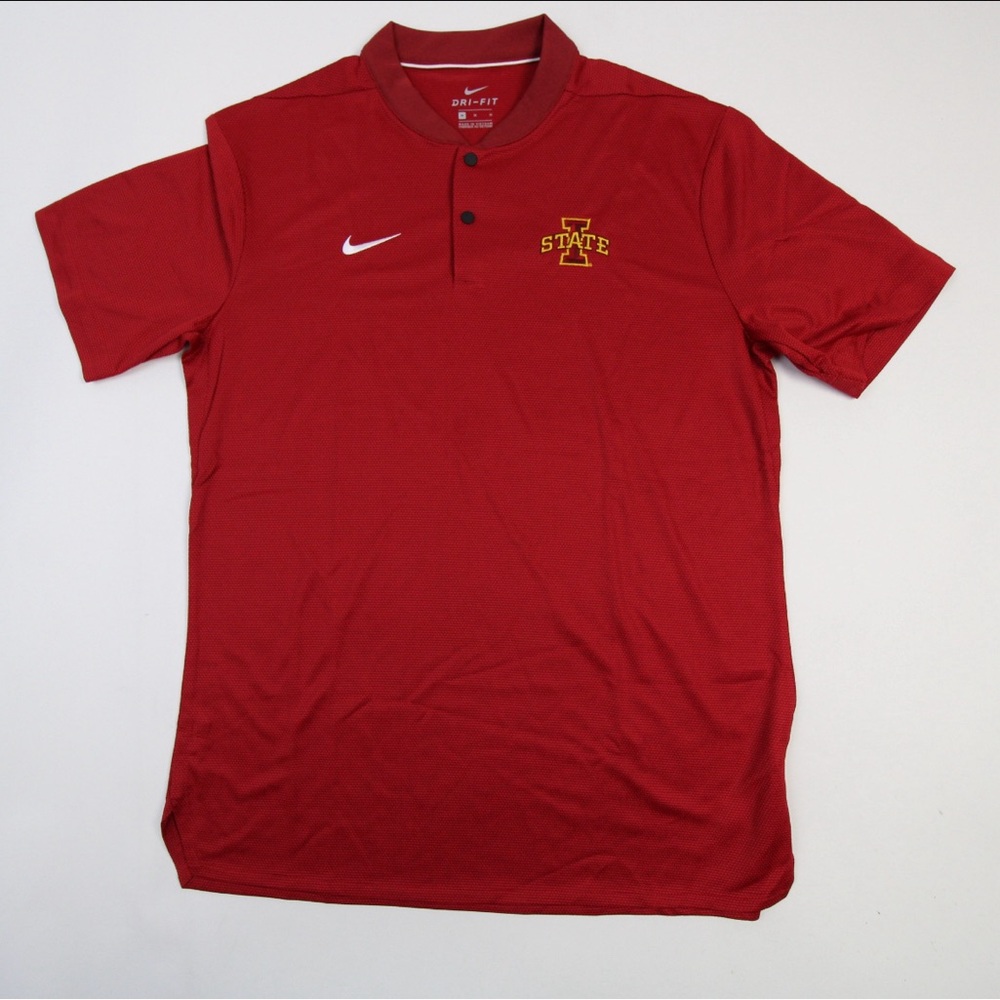 Iowa State Cyclones Nike Dri-Fit Polo Men's Maroon New